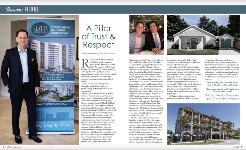 Featured in VIP Destin Magazine (June 2020)